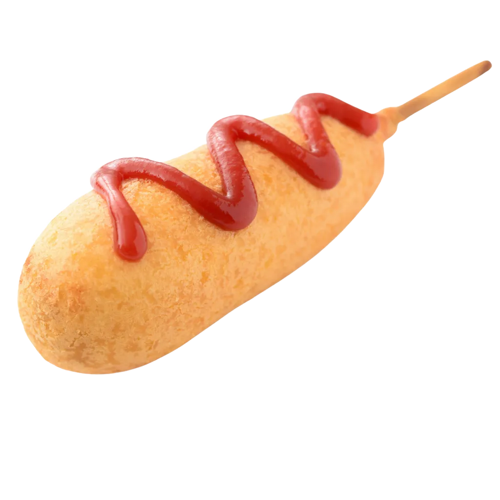 A view of corn dog