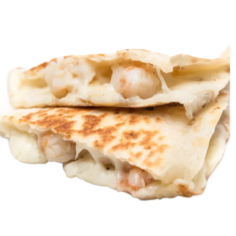 A view of cheese burger quesadilla