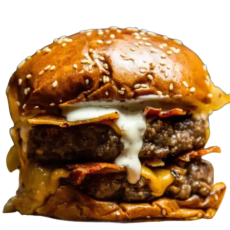 A closeup of Cookout Burger Styles