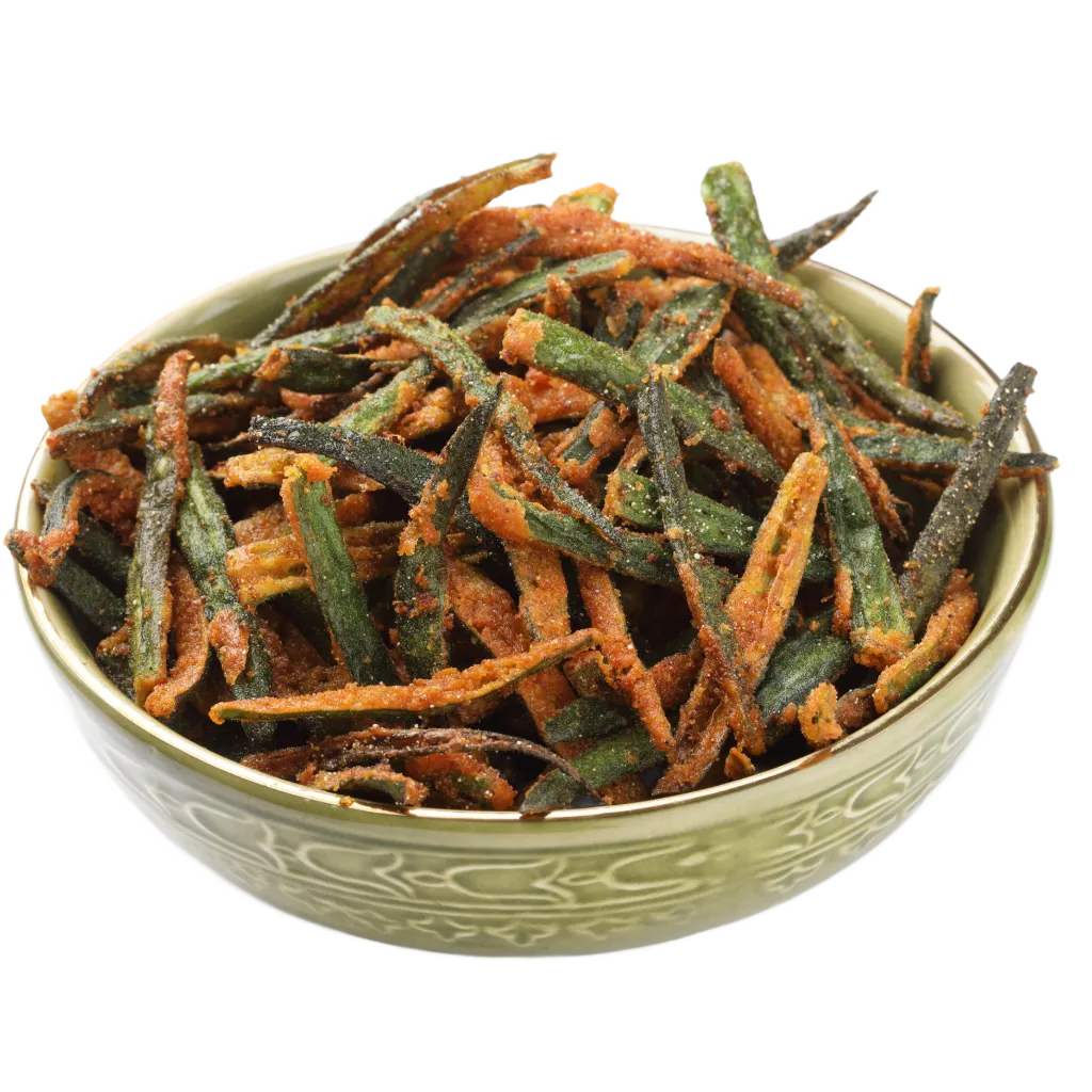 A view of fried okra