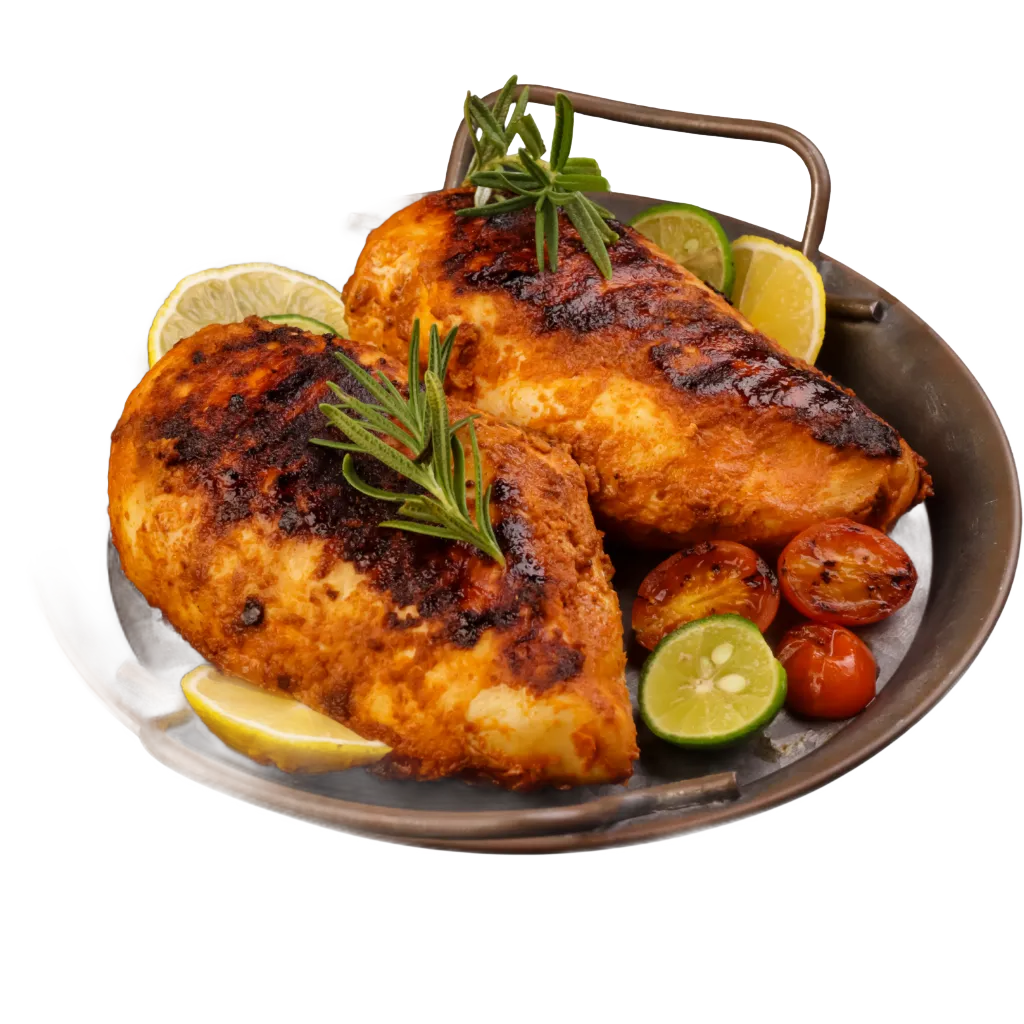A close view of Cookout BBQ Chicken