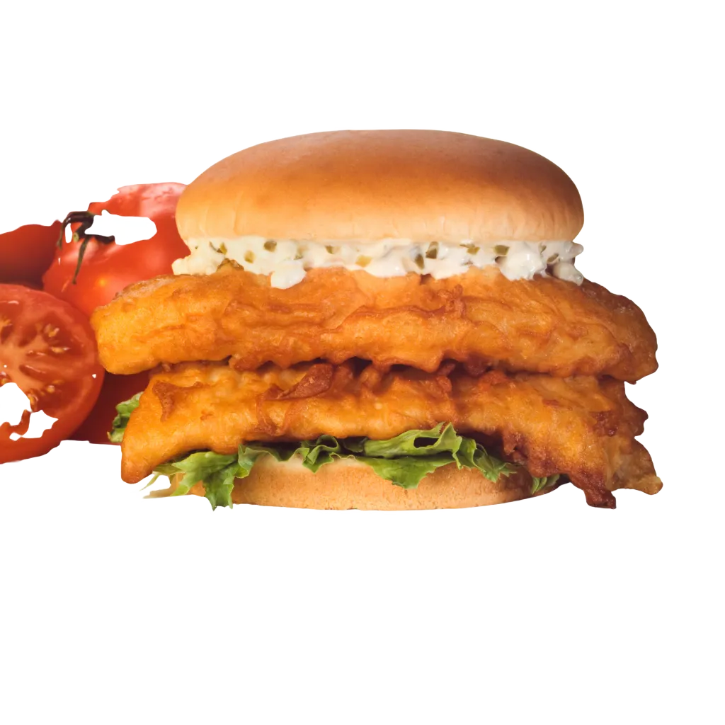 A view of Cookout Fish Sandwich