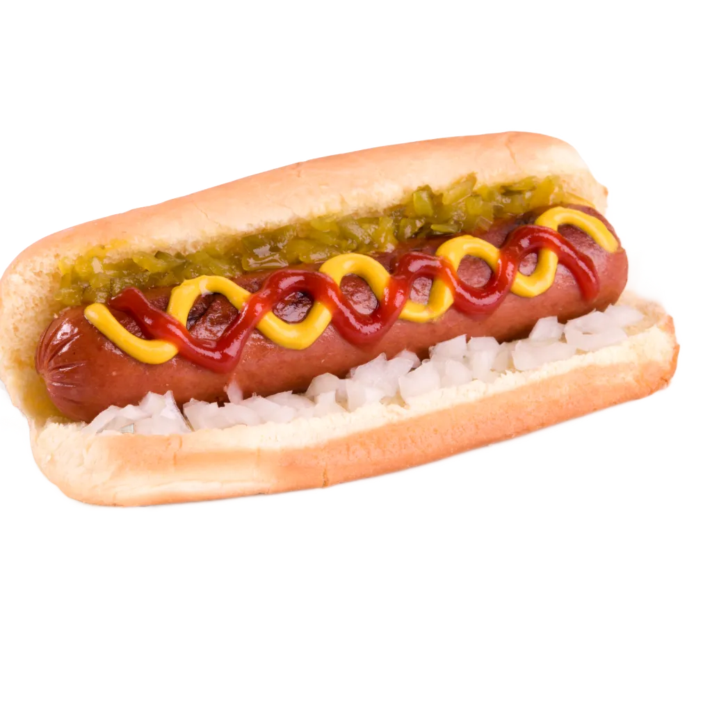 A view of hot dog