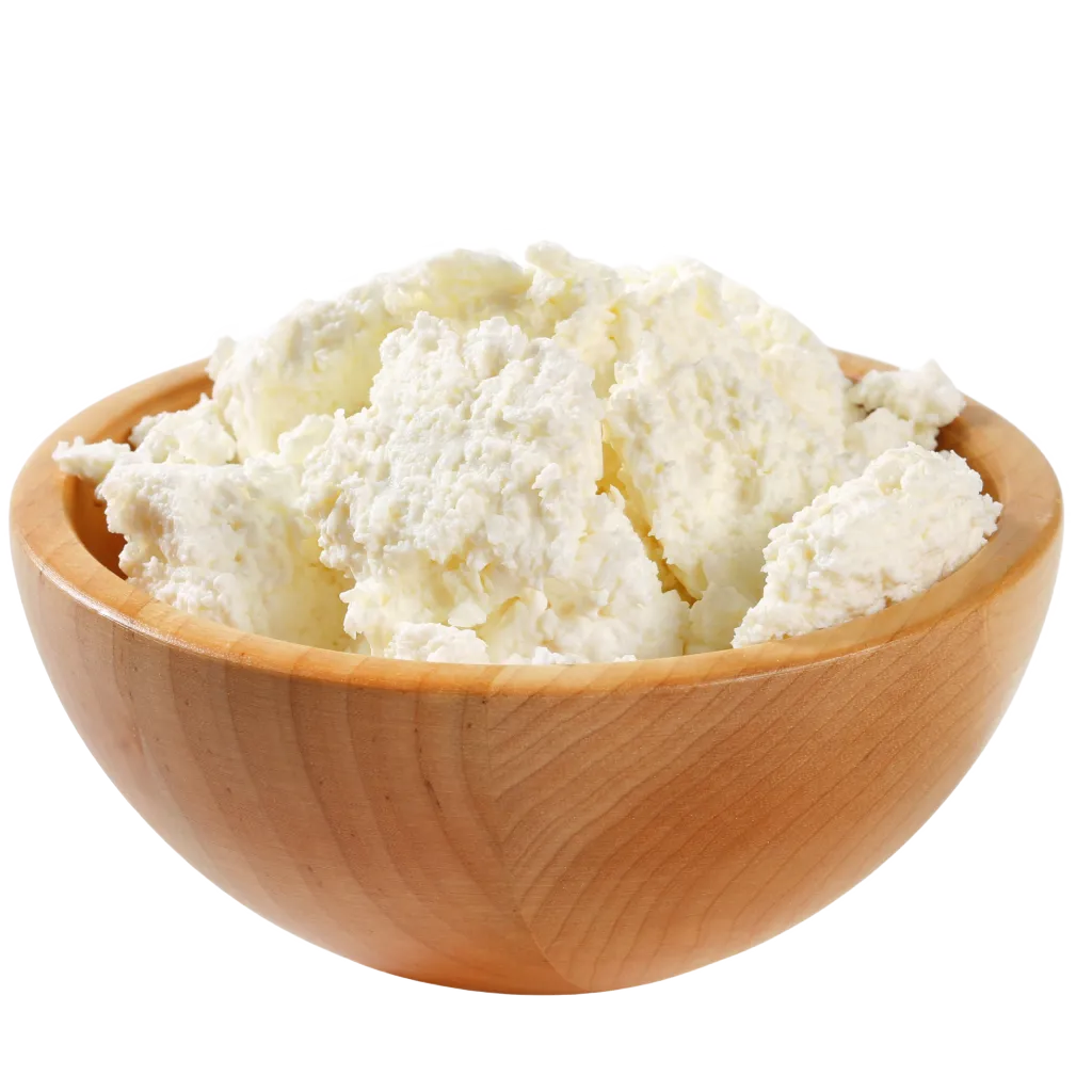 A bowl of curd cheese