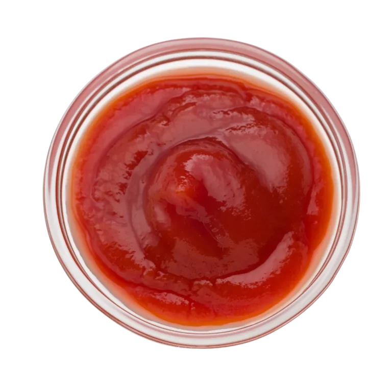 A bowl of ketchup