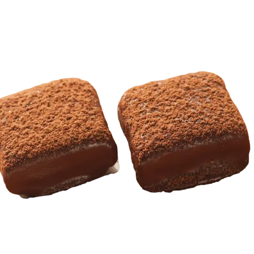 A close view of espresso dust