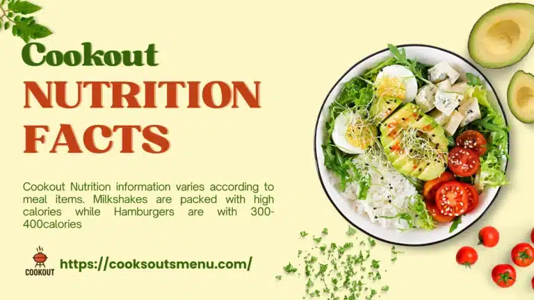 A image with Cookout nutrition facts