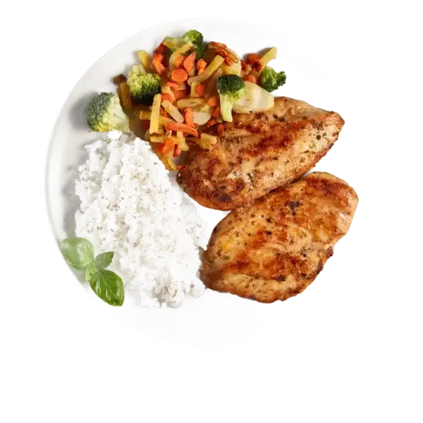 A view of cookout original style chargrilled breast chicken