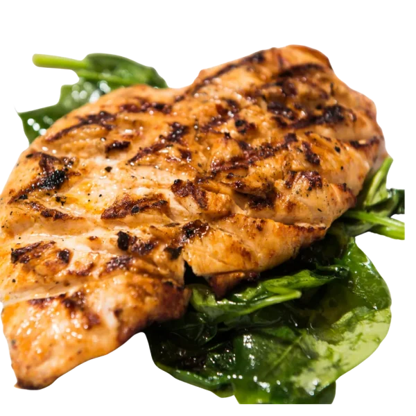 A close view of cookout Club style Chicken