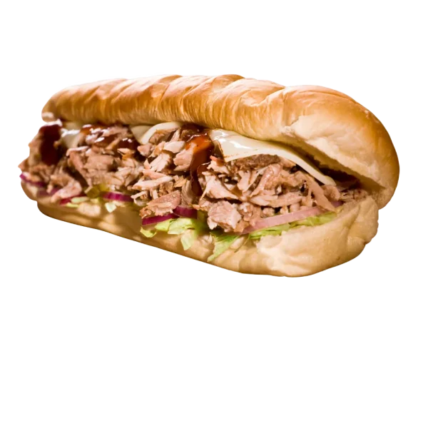 A view f cookout BBQ Sandwich