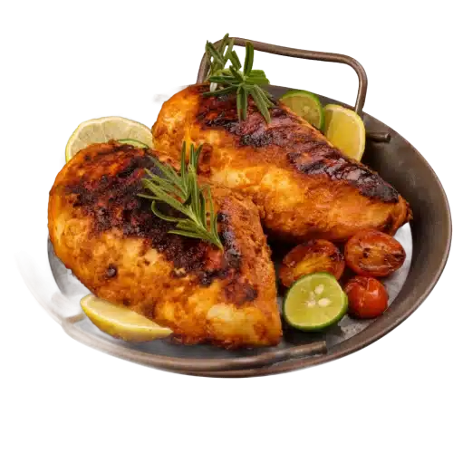 A close view of Cookout BBQ Chicken